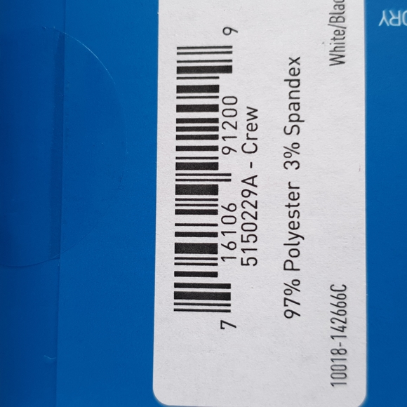 Adidas originals 6pk long athletic socks CREW socks white 6-12 - Picture 2 of 2